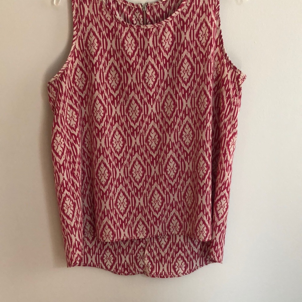 Sleeveless ikat top